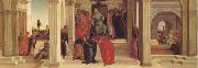 Filippino Lippi Three Scenes from the Story of Esther Mardochus (mk05) oil
